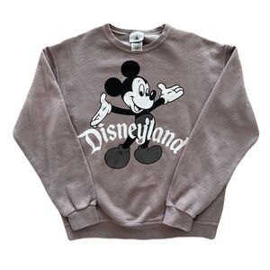 Unisex Disneyland Parks Vintage Classic Mickey Grey Crewneck Sweatshirt Size M